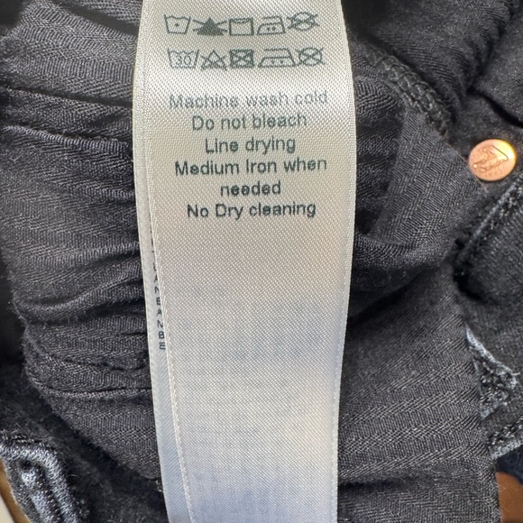 7 For All Mankind Women's Cropped Alexa Black Wide-Leg Jeans - Picture 9 of 9